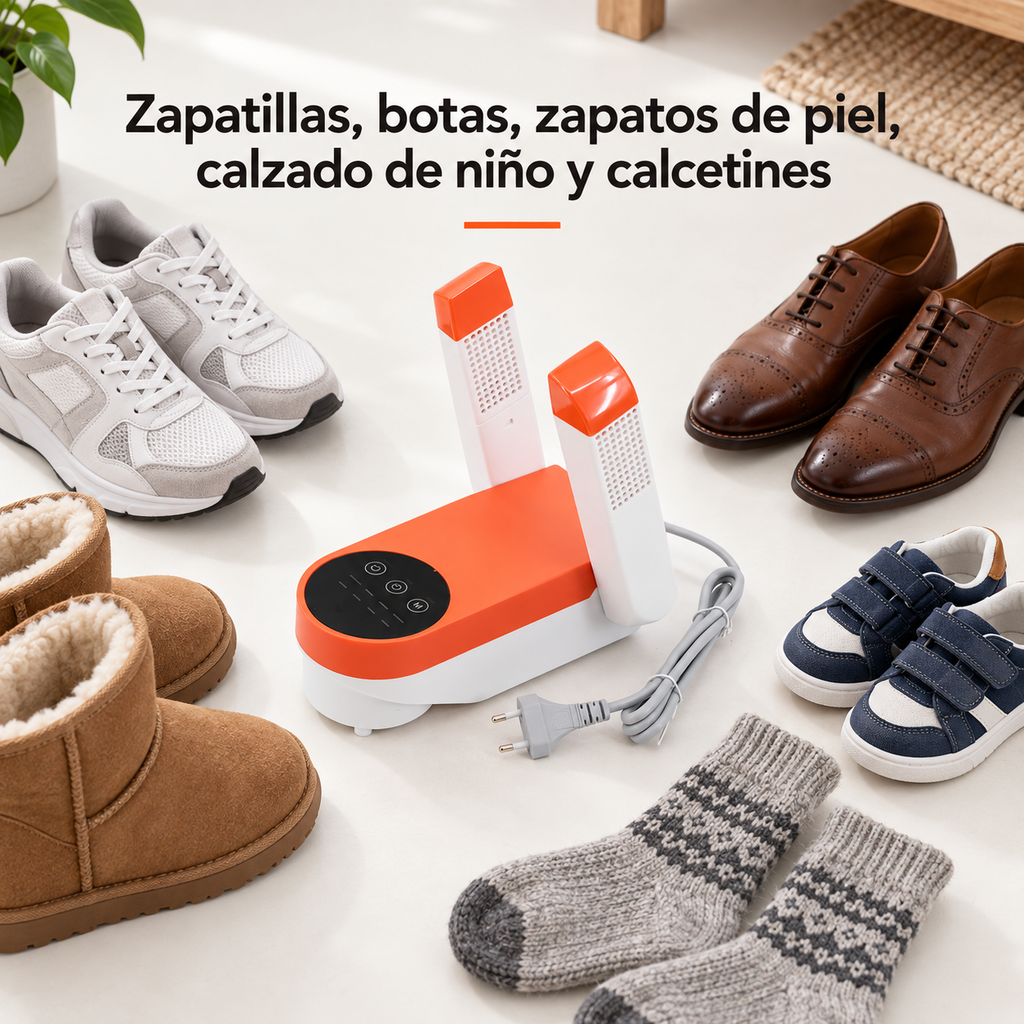 Secalor con zapatillas, botas, zapatos de piel, calzado de niño y calcetines