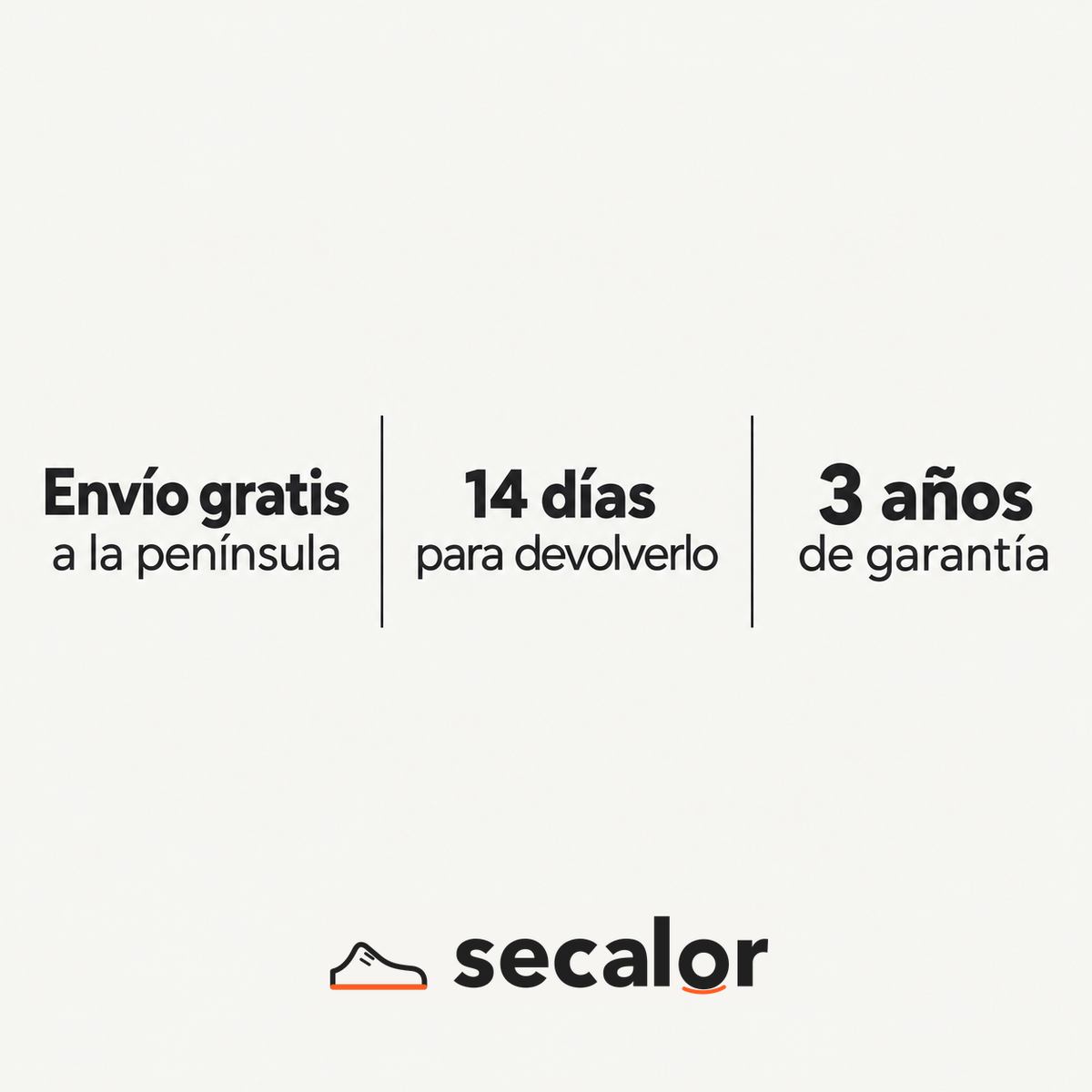 Envío gratis a la península, 14 días para devolverlo y 3 años de garantía